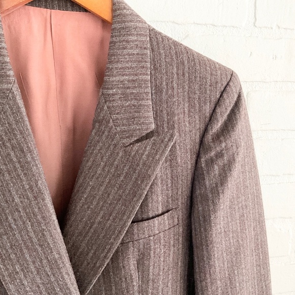 Vintage Brown Pinstripe Blazer - Picture 15 of 15